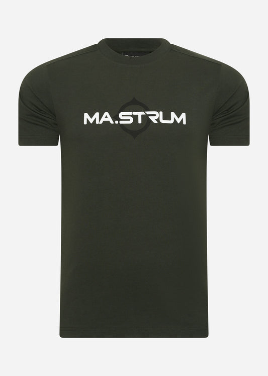 MA.Strum T-shirts  SS logo print tee - oil slick 