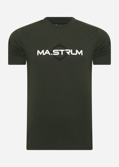 MA.Strum T-shirts  SS logo print tee - oil slick 