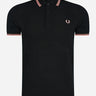 Fred Perry Polo's  Twin tipped fred perry shirt - black pink peach 