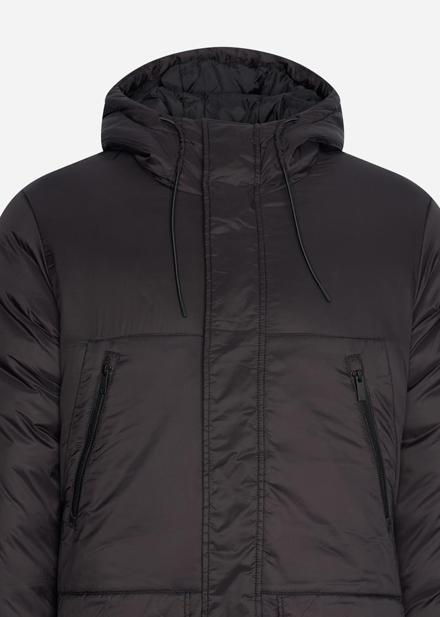 Lyle & Scott Jacken  Long line internal padded jacket - jet black 