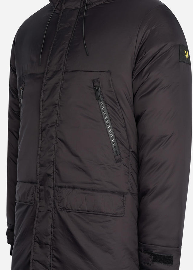 Lyle & Scott Jacken  Long line internal padded jacket - jet black 