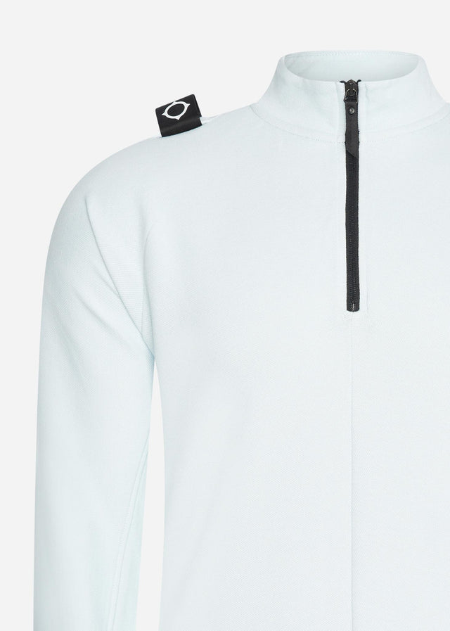MA.Strum Pullover  Dfp funnel neck zip top - illusion blue 
