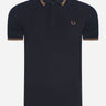Fred Perry Polo's  Twin tipped fred perry shirt - black shaded stone 