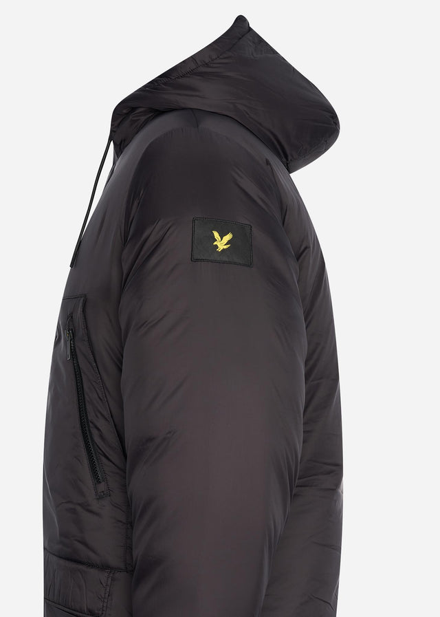Lyle & Scott Jacken  Long line internal padded jacket - jet black 