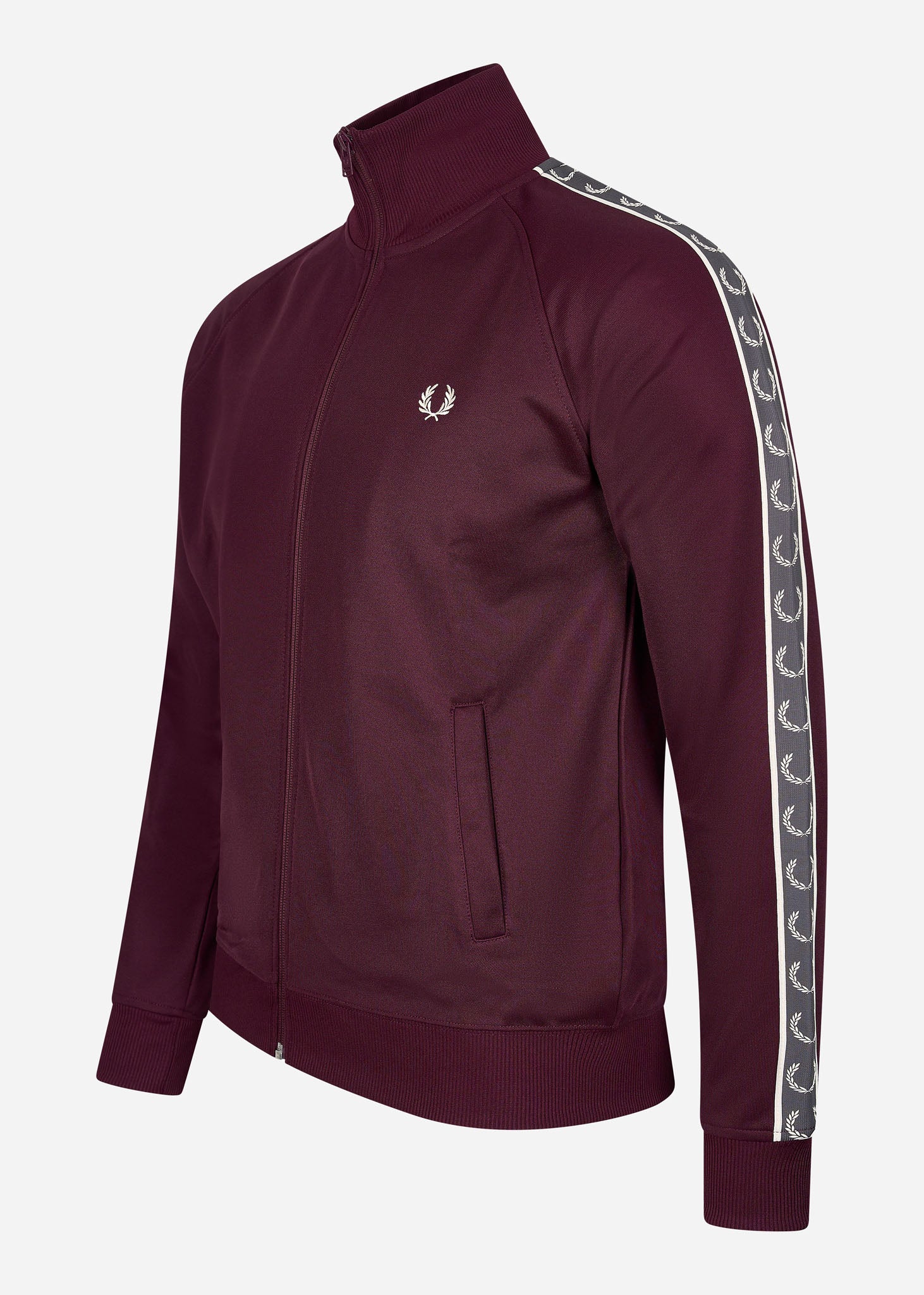 Fred Perry Vesten  Seasonal taped track jacket - oxblood gunmetal 