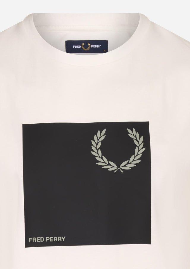 Fred Perry T-Shirts  Laurel wreath graphic t-shirt q2 - snow white 