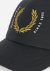 Fred Perry Petten  Laurel wreath ripstop cap - black 