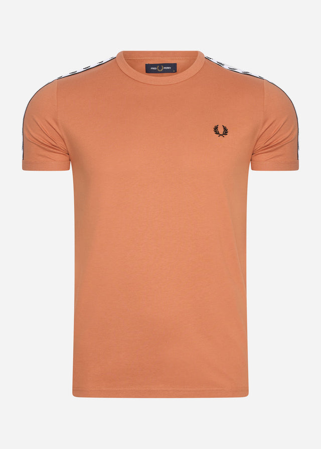 Fred Perry T-Shirts  Taped ringer t-shirt - court clay 