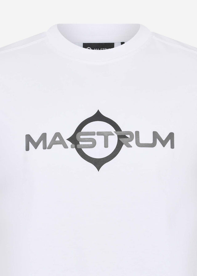MA.Strum T-Shirts  SS logo print tee - optic white 