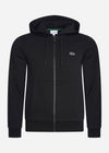 Lacoste Vesten  Zip through hoodie - black 