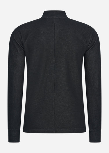 MA.Strum Truien  Dfp funnel neck zip top - jet black 