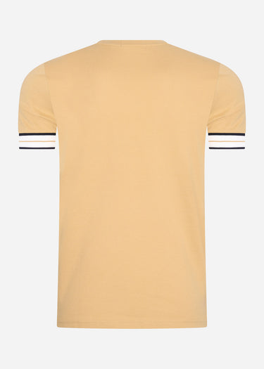 Fred Perry T-shirts  Tramline tipped pique t-shirt - desert 