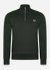 Fred Perry Truien  Half zip sweatshirt - night green 