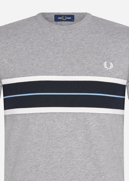 Fred Perry T-shirts  Tramline panel t-shirt - steel marl 