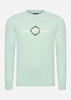 MA.Strum Longsleeve Tees  LS logo print tee - mist green 