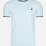 Fred Perry T-shirts  Twin tipped t-shirt - light ice 