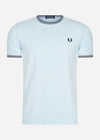 Fred Perry T-shirts  Twin tipped t-shirt - light ice 