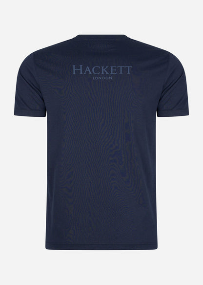 Hackett London T-shirts  Heritage logo tee - navy blazer 