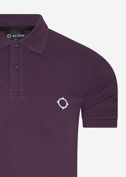 MA.Strum Polo's  SS pique polo - aubergine 