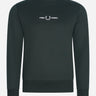 Fred Perry Truien  Embroidered sweatshirt - night green 