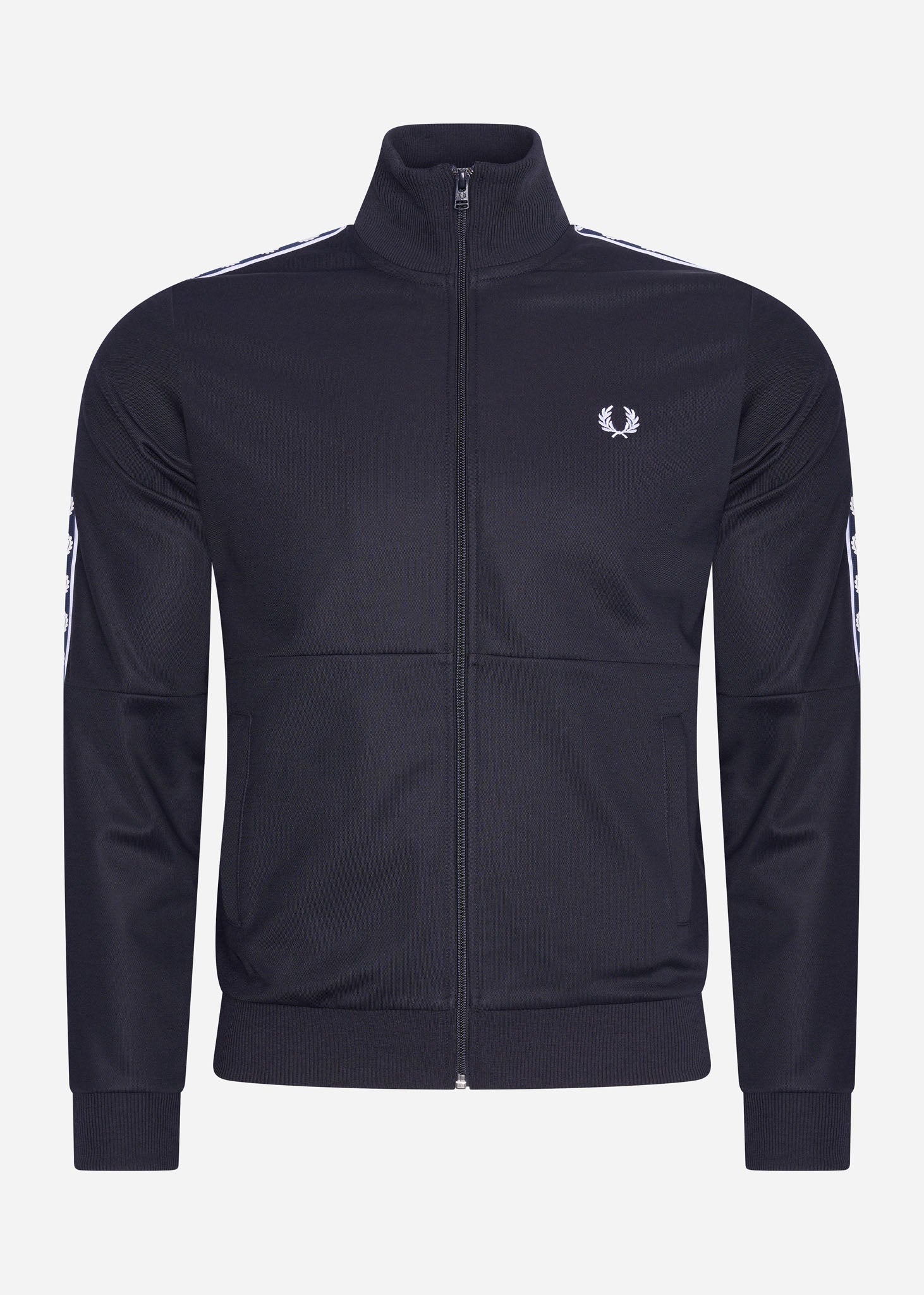 Panelled taped track jacket - navy