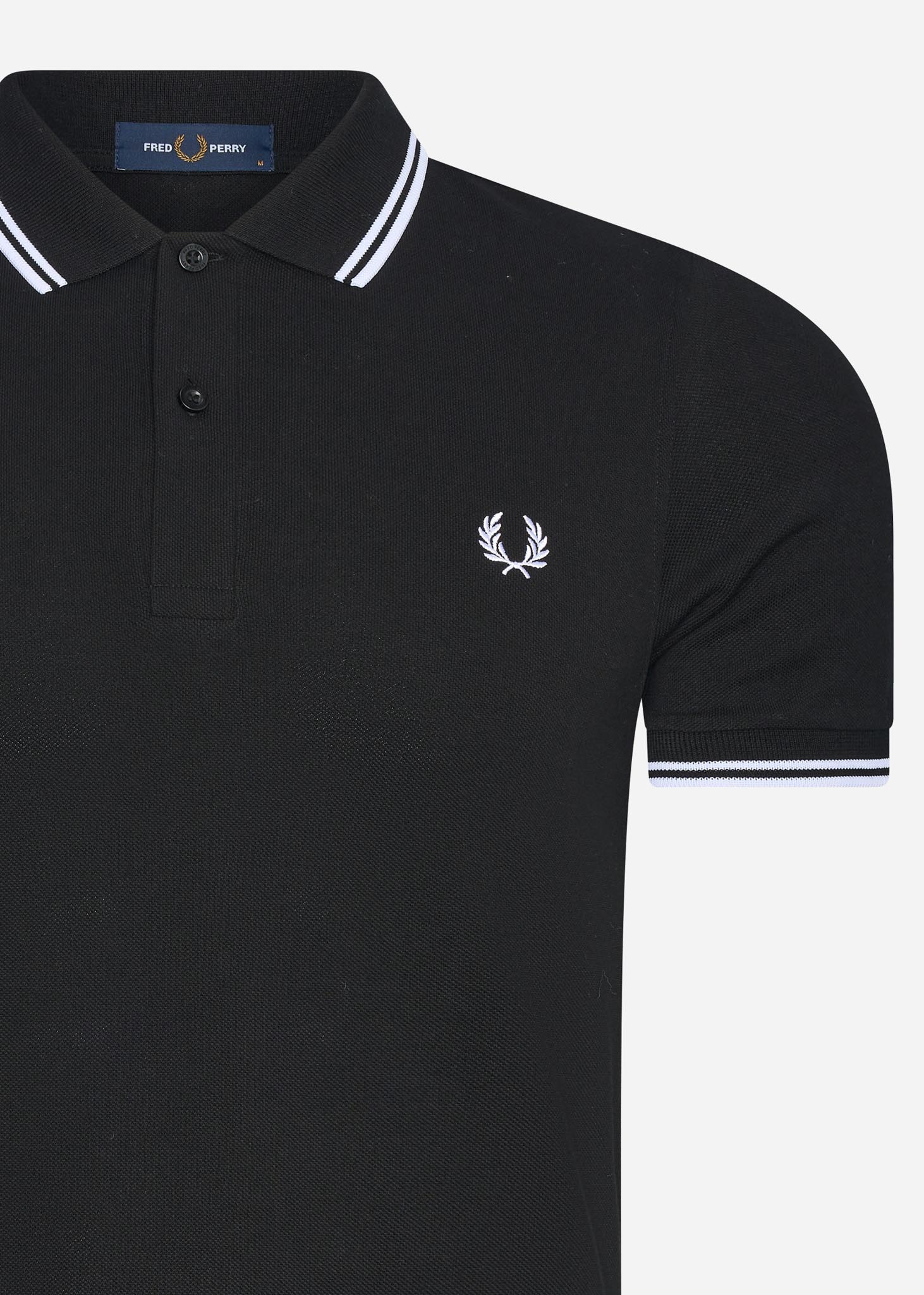 Black and white fred perry polo online