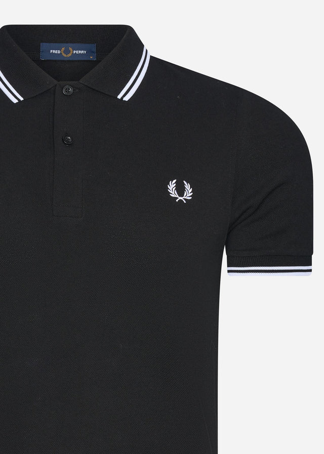 Fred Perry Poloshirts  Twin tipped fred perry shirt - black white white 
