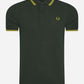 Fred Perry Polo's  Twin tipped fred perry shirt - brit green citron 