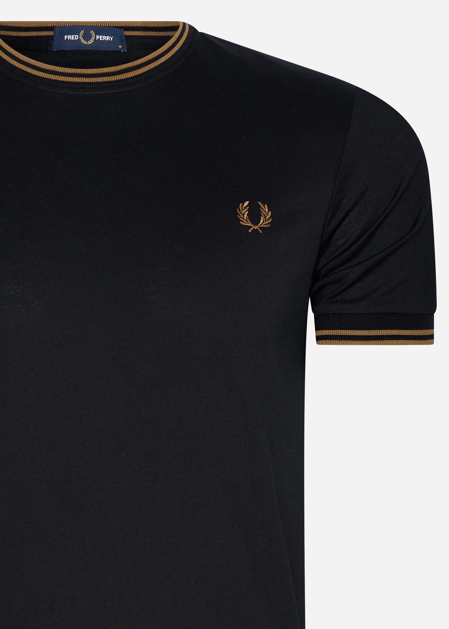 Fred Perry T-shirts  Twin tipped t-shirt - black shadedston 