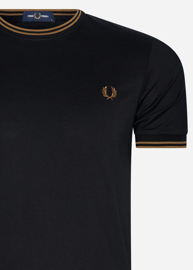 Fred Perry T-Shirts  Twin tipped t-shirt - black shadedston 