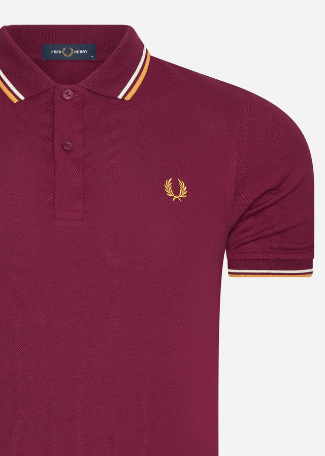 Fred Perry Poloshirts  Twin tipped fred perry shirt - tawny port gold gold 