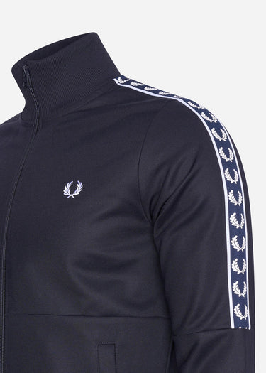 Fred Perry Vesten  Panelled taped track jacket - navy 