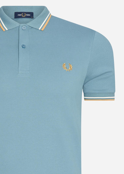 Fred Perry Polo's  Twin tipped fred perry shirt - ash blue ecru gold 