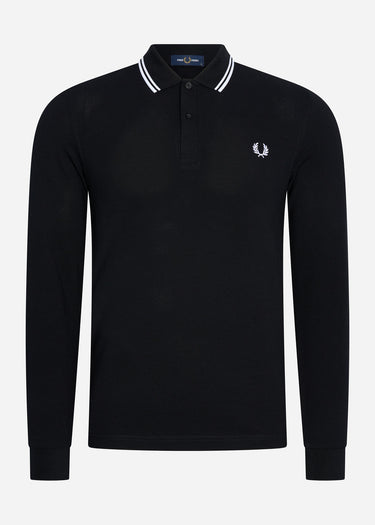 Fred Perry Longsleeve Polo's  LS twin tipped shirt - black 
