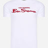 Ben Sherman T-shirts  Signature flock tee - white 