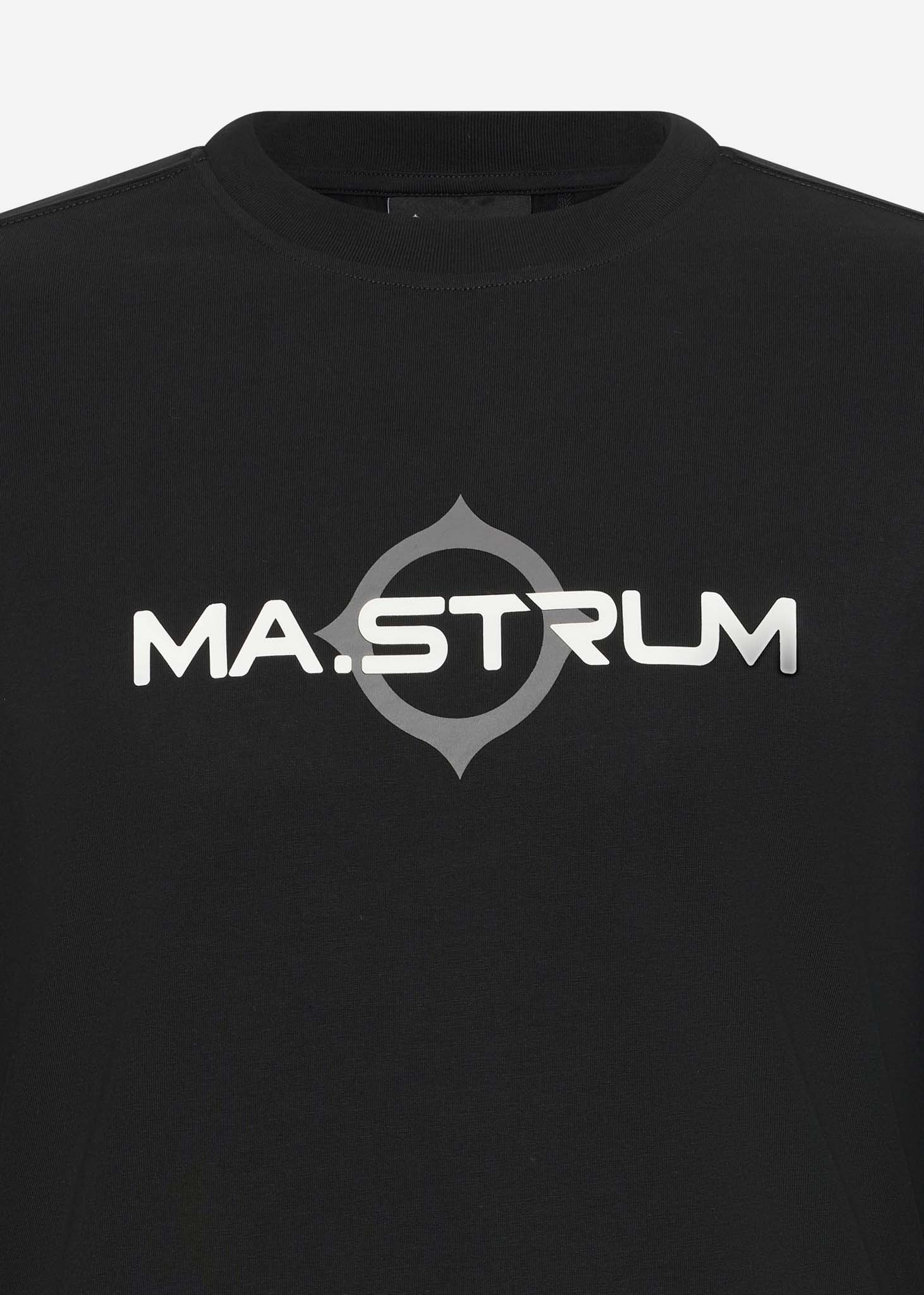 MA.Strum Longsleeve Tees  LS logo print tee - jet black 