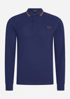 Fred Perry Longsleeve Polo's  LS twin tipped shirt - french navy 