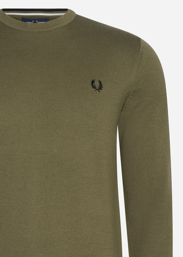 Fred Perry Pullover  Classic crew neck jumper - uniform green 