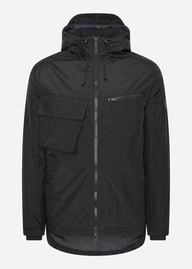 Lyle & Scott Jacken  Wadded dual pocket jacket with face guard - jet black 