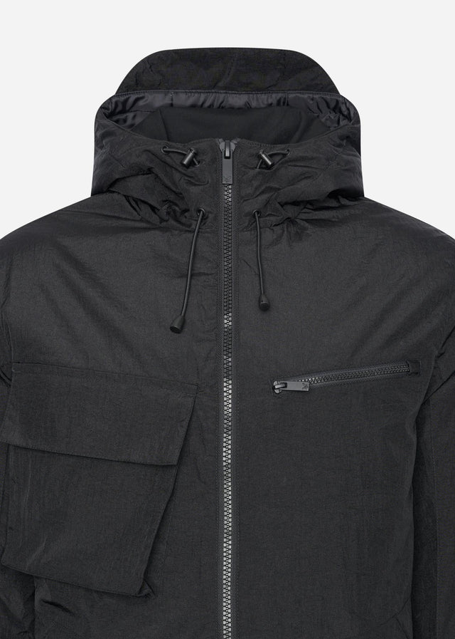Lyle & Scott Jacken  Wadded dual pocket jacket with face guard - jet black 