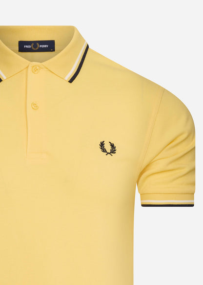 Fred Perry Polo's  Twin tipped fred perry shirt - 1964 yellow snow white navy 