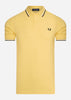 Fred Perry Polo's  Twin tipped fred perry shirt - 1964 yellow snow white navy 