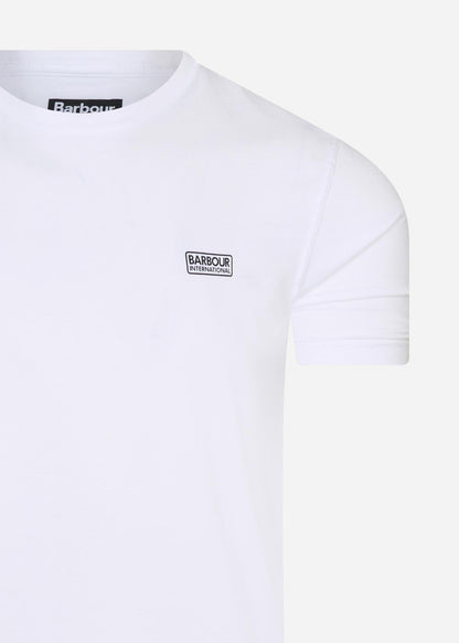 Barbour International T-shirts  Essential small logo tee - white 