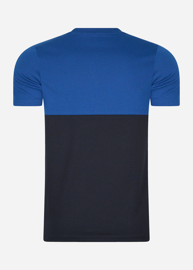 Fred Perry T-Shirts  Branded colour block t-shirt - navy 