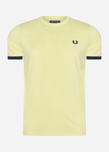 Fred Perry T-shirts  Ringer t-shirt - wax yellow 