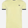 Fred Perry T-shirts  Ringer t-shirt - wax yellow 