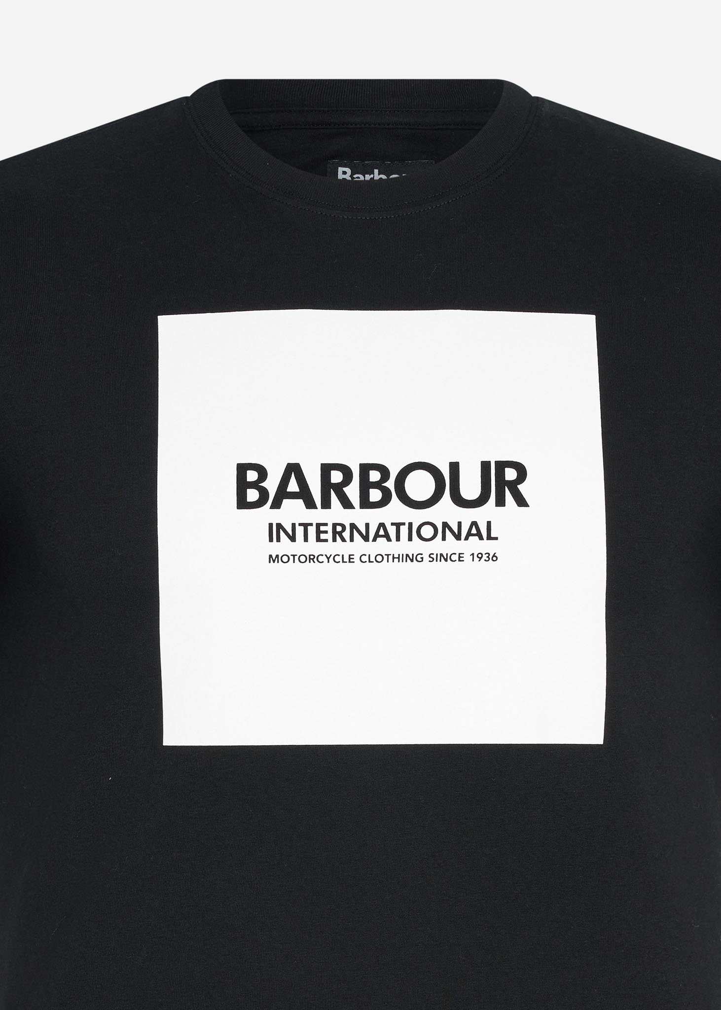 Barbour International T-shirts  Block tee - black white 