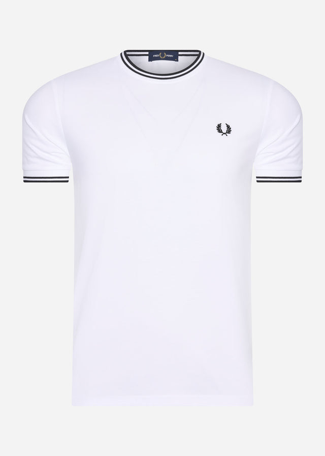 Fred Perry T-Shirts  Twin tipped t-shirt - white 