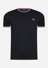 Fred Perry T-shirts  Twin tipped t-shirt - black pink peach 