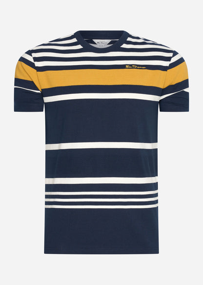 Ben Sherman T-shirts  Engineered stripe tee - dark navy 